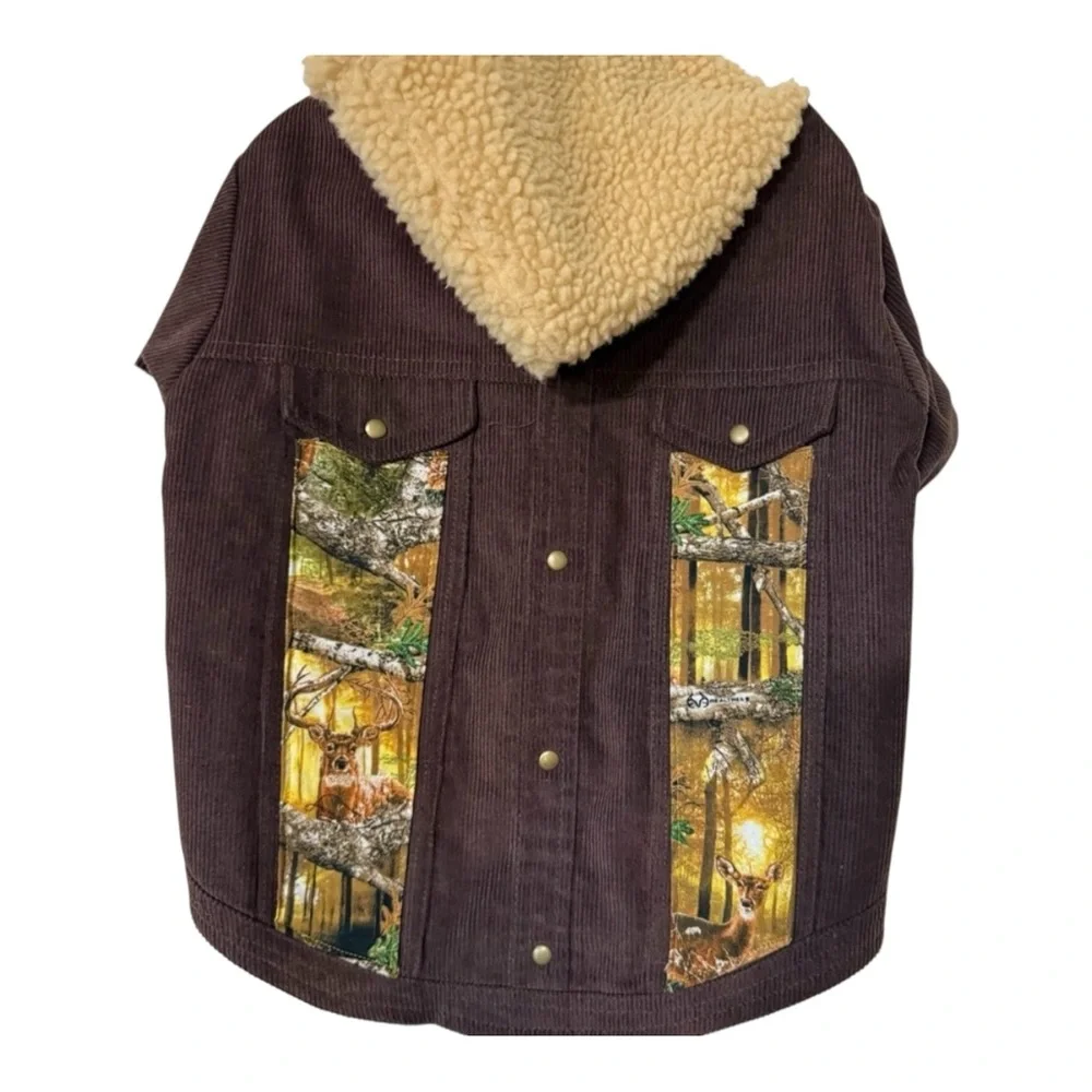 Trucker jacket, Corduroy, PetSmart Realtree Camo Fleece Lined Warm Hunting